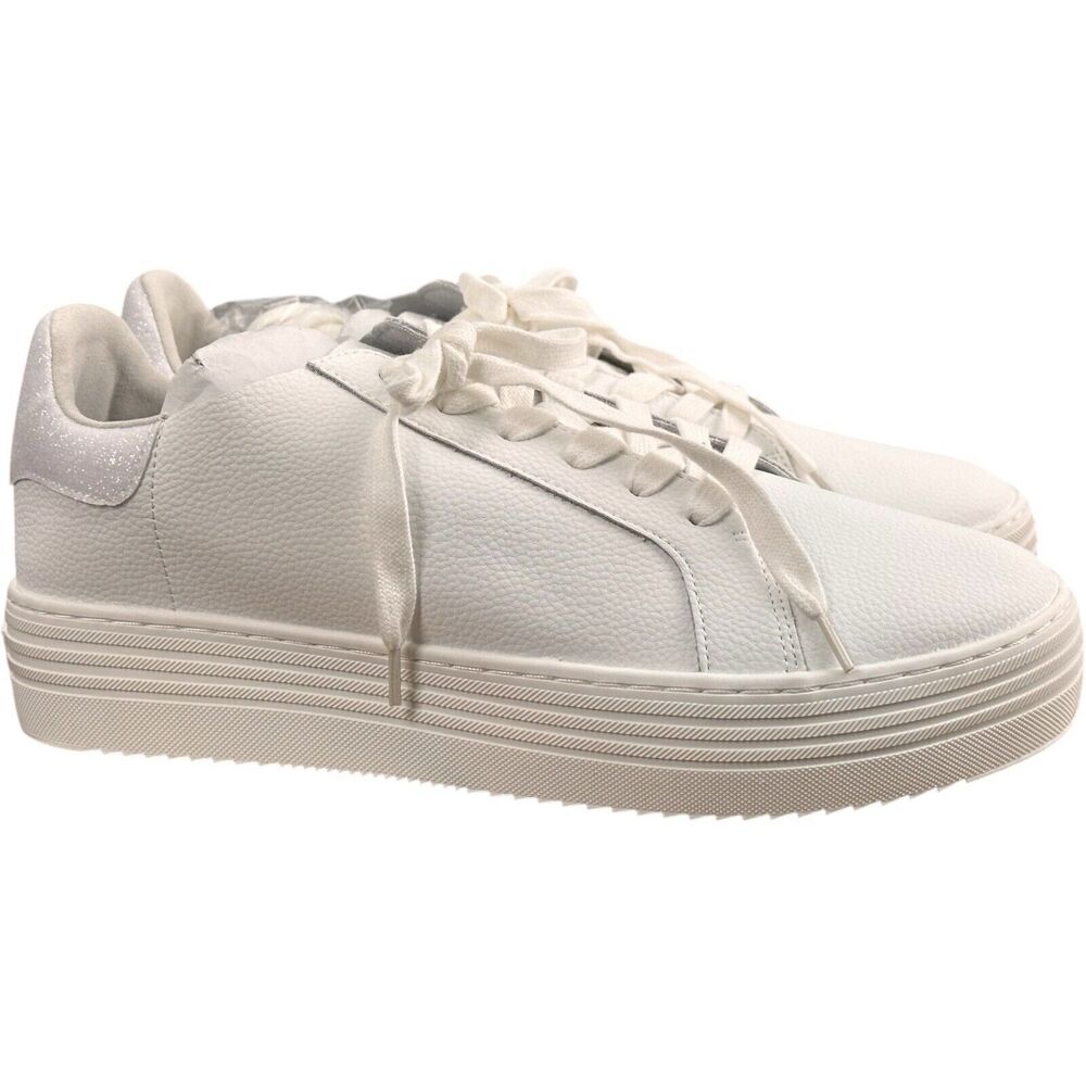 Joy Performance White Comfort Leather Platform Lace-up Sneaker Women’s Size 12M